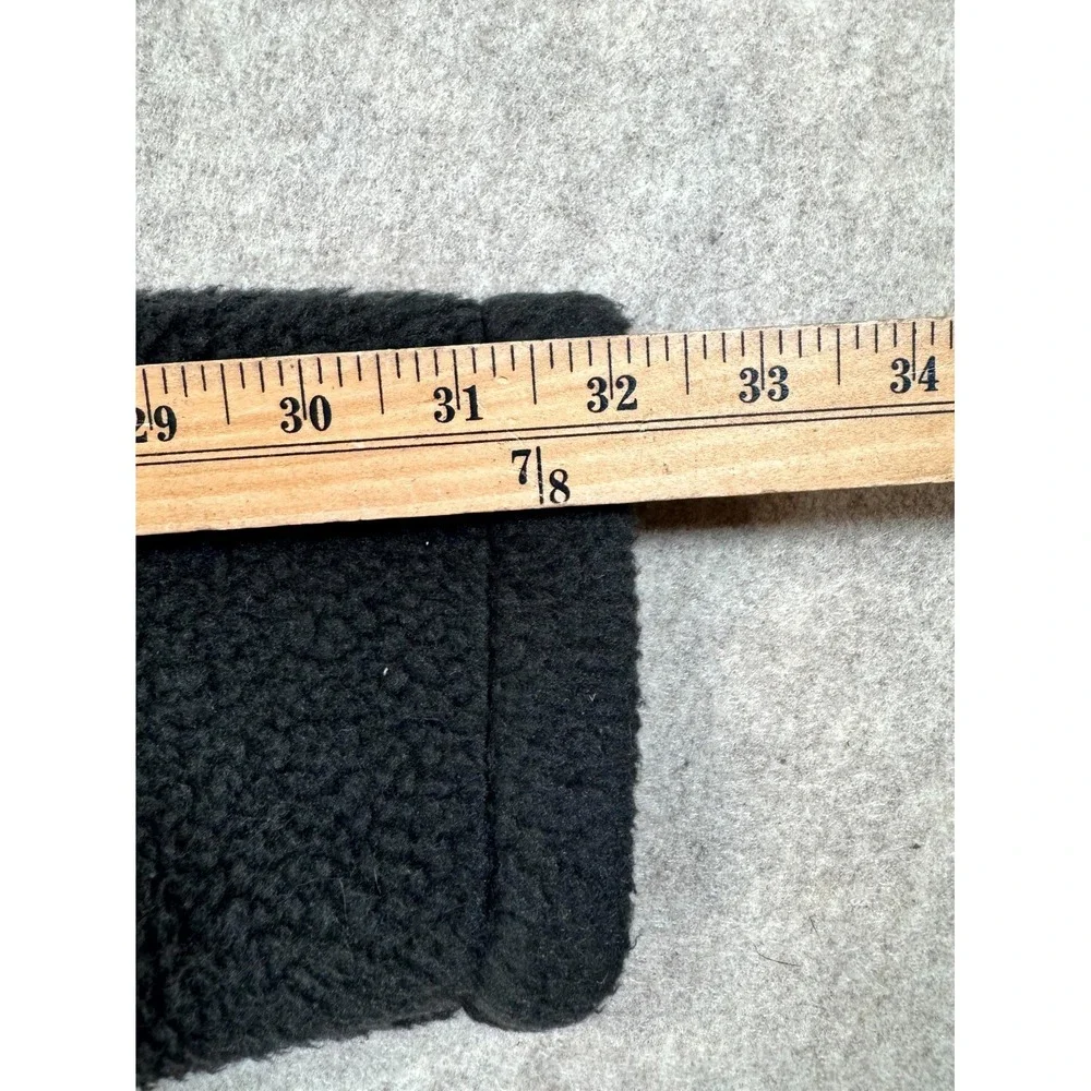 The North Face Mens XL Black Sherpa Fleece Jacket Full Zip High Neck Cinch Hem